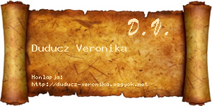 Duducz Veronika névjegykártya