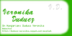 veronika duducz business card